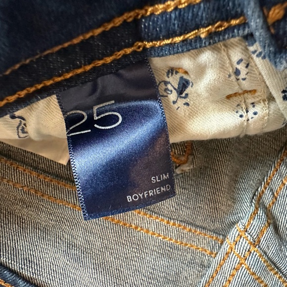 Pilcro Slim Boyfriend Jeans Women’s Size 25 Blue Denim Inseam 29 Made in Turkey - Picture 4 of 9